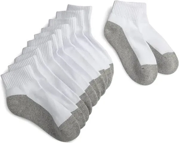 Jefferies Socks Big Boys' Seamless-Toe Quarter Athletic Socks (Pack of 6)