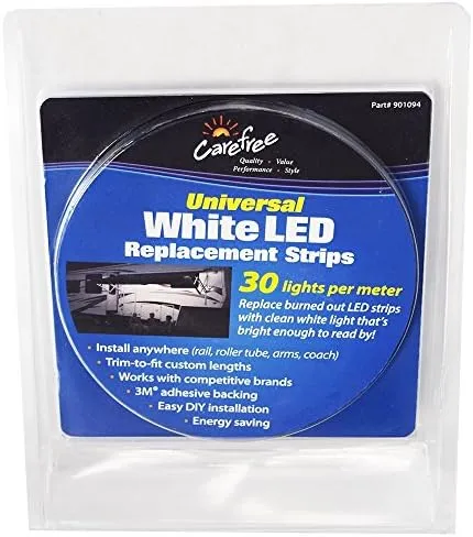 Carefree 901092 Universal White LED 30 LPM Replacement LED Light Strip for RV Awnings,1 Pack