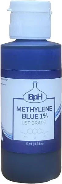 Methylene Blue, 1% USP (Pharmaceutica<wbr/>l) , 50 mL (1.69 fl oz); 3rd Party Tested