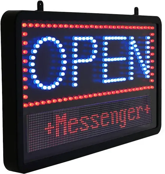 LED Programmable Message Board Open Sign Alpine Industries