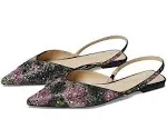 Betsey Johnson vance bejeweled flats in Blk/Pink Floral