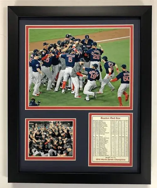 Legends Never Die MLB Boston Red Sox 2018 World Series Champions Framed Photo Collage