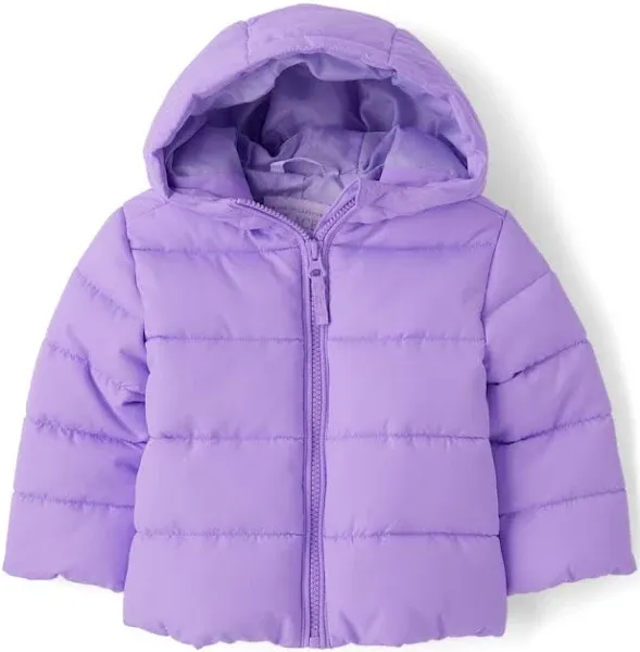 The Children's Place Baby and Toddler Girls' Medium Weight Wind-Resistant, Water-Resistant Puffer Jacket