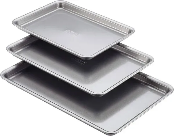 Anolon Nonstick Bakeware 3-Piece Cookie Pan Set Bronze Bakeware Sets Ovenware