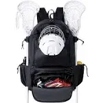 GoHimal Lacrosse Bag - Lacrosse Bags - Extra Large Lacrosse Backpack with Tow Stick Holder (Black)