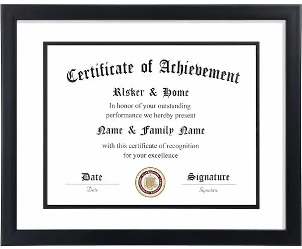 ELSKER&amp;HOME 8.5x11 Certificate Frame - Classic Coffee Color Frame