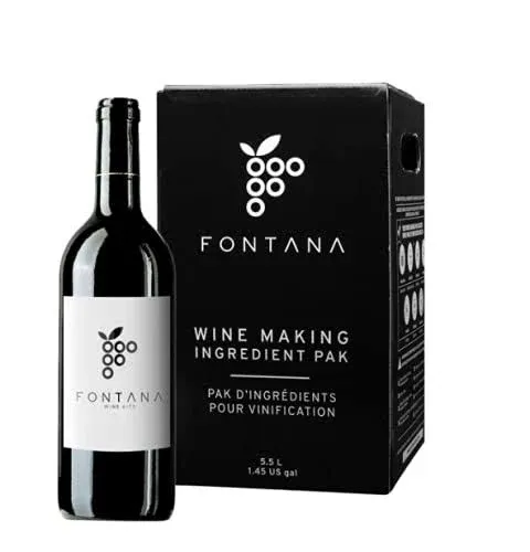 Fontana Italian Sangiovese Wine Kit Wine Making Ingredient Kit 6 Gallon Wine Kit