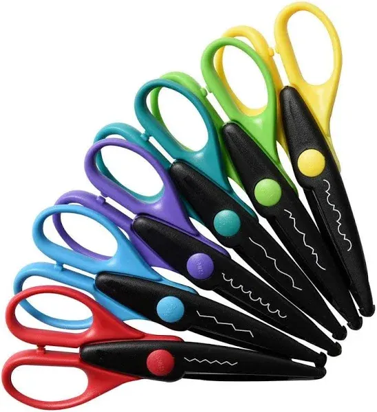 Zink 6 Colorful Decorative Edge Craft Scissor Set