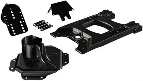 TeraFlex 4838150 JK/JKU Alpha Hinged Carrier & Alpha HD Adjustable Spare Tire Mounting Kit-Complete , black