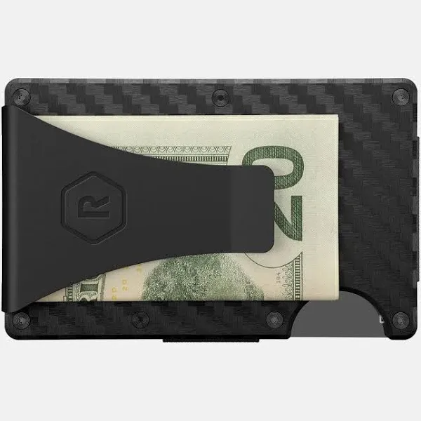 The Ridge RFID Blocking Wallet with Cash Strap - Carbon Fibre