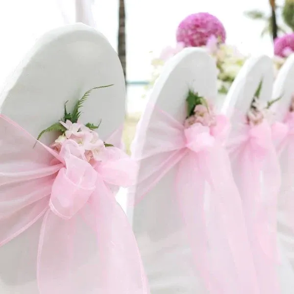 BIT.FLY 50 Pcs Organza Chair Sashes