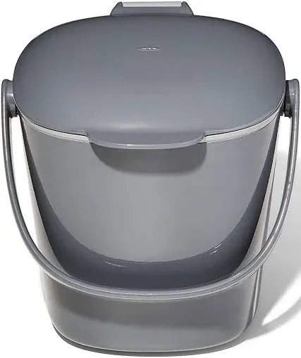 OXO 1.75g Plastic Easy Clean Compost Bin Gray