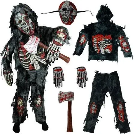 Zombie Costume for Kids, Scary Halloween Costume for Boys, Zombie Costume for...