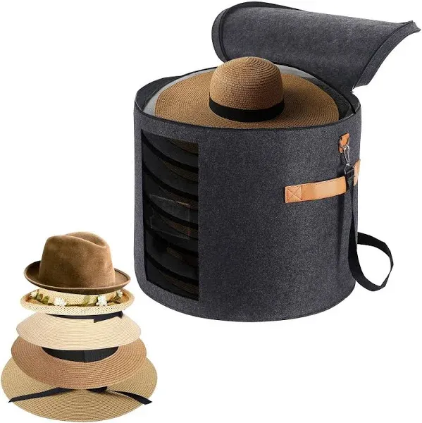 Large Hat Storage Box 19&#039;&#039; Hat Box for Large Hats, Hat Boxes for Women Storag...