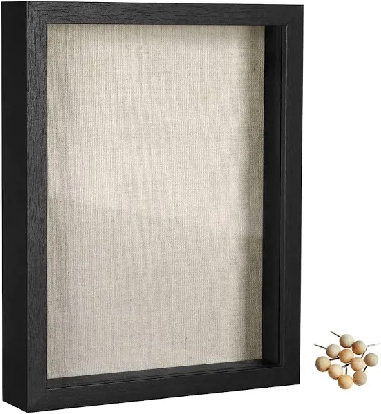 SONGMICS Shadow Box Frame Frame Top Slot and Pins