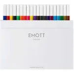 UNI EMOTT Fineliner Pen Set #1, Vivid Color, 5-Colors