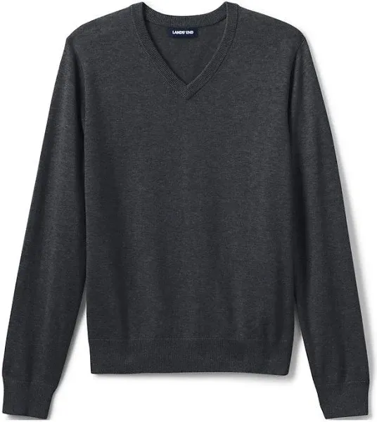 Lands' End Men's Fine Gauge V-Neck Sweater