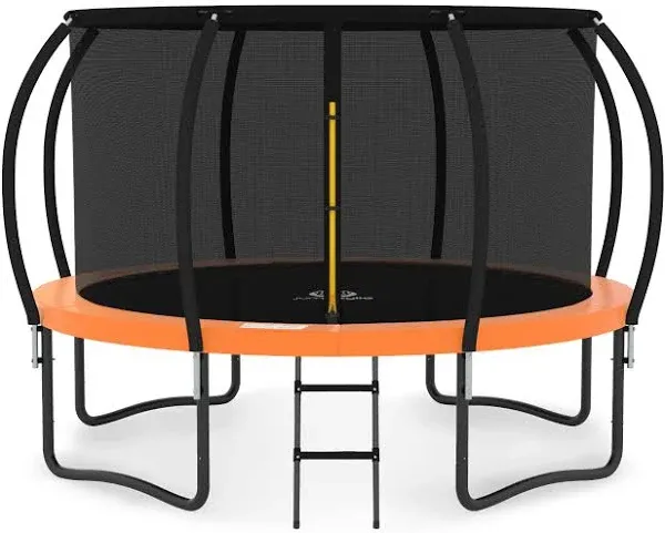 Jumpzylla Trampoline with Enclosure & Double Color Pad Cover Black