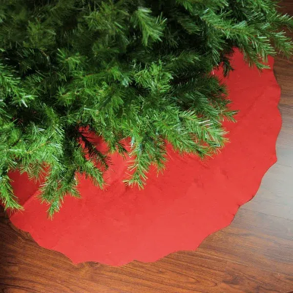 Northlight Scalloped Edge Christmas Tree Skirt