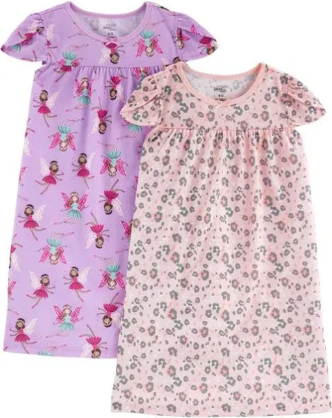 Simple Joys by Carter's Girls' 2-Pack Nightgowns