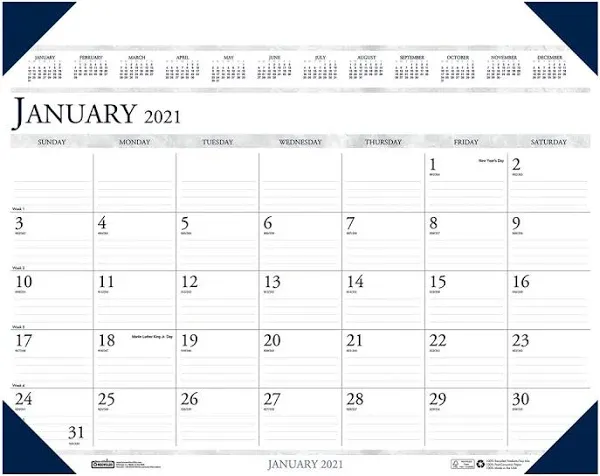 House of Doolittle Executive Monthly Desk Pad Calendar