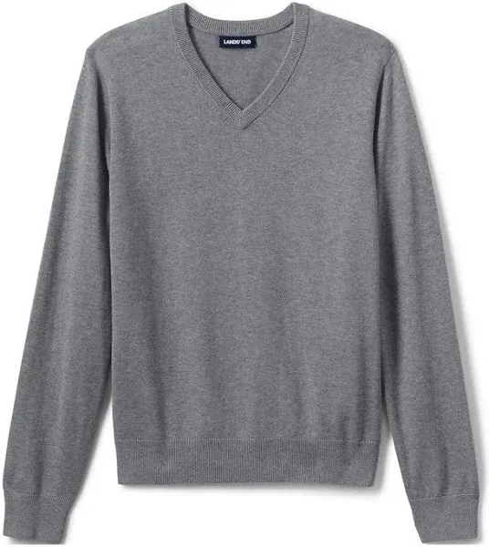 Lands' End Men's Fine Gauge V-Neck Sweater