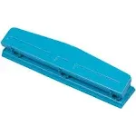 Jam Paper Metal 3 Hole Punch, 10 Sheet Capacity, Blue (345BU)