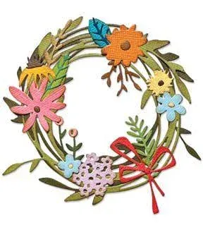 Sizzix - Vault Funky Floral Wreath Thinlits, 666563 By: Tim Holtz