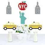 Big Dot of Happiness NYC Cityscape - Big Apple, Taxi, Skyscraper and Lady Liberty Decorations DIY New York City Party Essentials - Set of 20