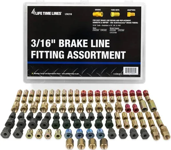 Fitting Assortment Union Adapter 24 Sku 3/16 Inch Tube Nut