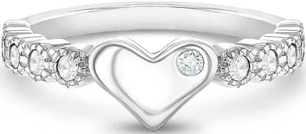 Baby/Toddler/Kids Heart & CZ Band Sterling Silver Ring