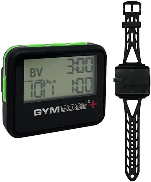  Plus Interval Timer and Stopwatch and  Strap - Bundle (Black Black / Green