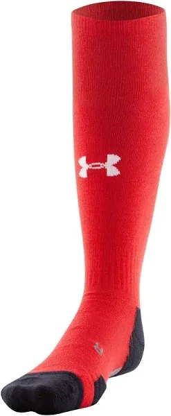 Under Armour Adult Grey Black OTC Polyester Cushion UA Logo Team Socks Sz 8.5-13