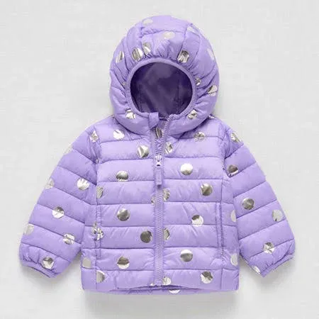 The Children's Place Baby and Toddler Girls' Foil Heart Quilted Puffer Jacket