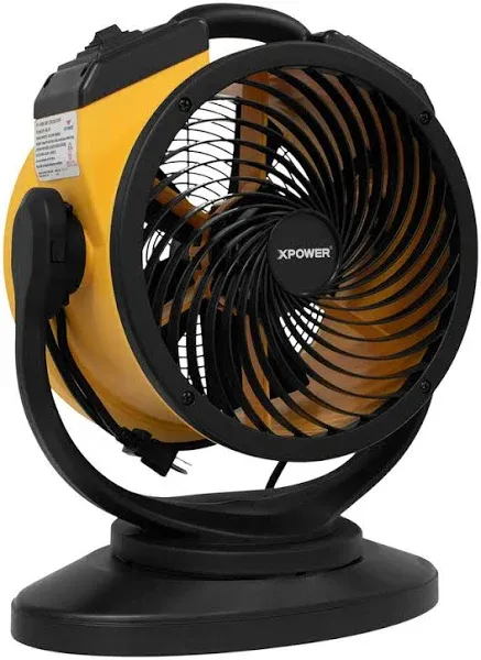 XPOWER FC-100S Pro Air 11" 4-Speed Portable Air Circulator Utility Fan with Oscillating Feature - 1100 CFM, 115V