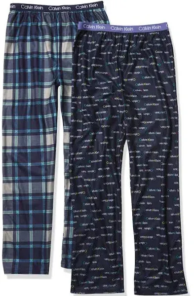 Calvin Klein Boys&#x27; Sleepwear Super Soft Brushed Micro Pajama Pant, 2 Pack, NWT