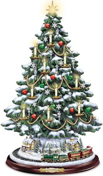 The Bradford Exchange Thomas Kinkade Candlelit Tabletop Tree