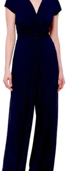 NWT Vince Camuto Blue Twist Front Jumpsuit XL New