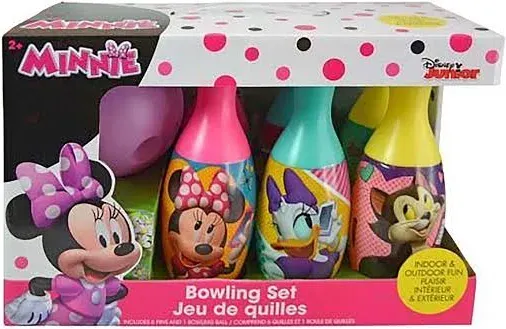 UPD Minnie Mouse Multi-Color Bowling Play Set, Kit with 6 Plastic Pins &amp; 1 Ball