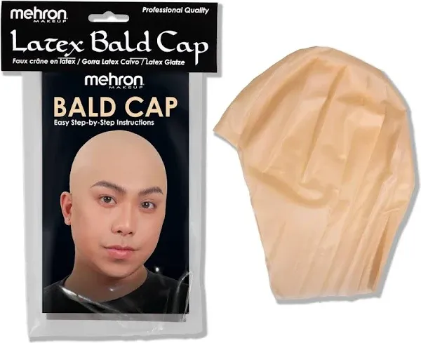 Mehron Makeup Professional Bald Cap for Adults, Men, & Women | Costume Bald Cap for Halloween, Cosplay, & Theatre (Latex)