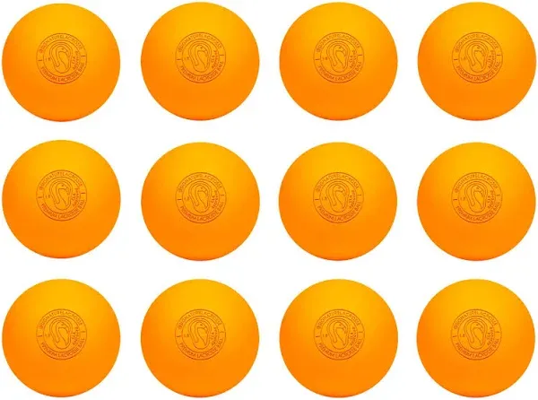 Signature Lacrosse Ball Set - Packs of 2, 4, 8, 12, and 100 - No Chemical Smell Massage Balls, Myofascial Release Tools, Back Roller, Muscle Knot Remover