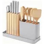 Caraway Stainless Steel 14 Piece Knife and Utensil Set - Gray