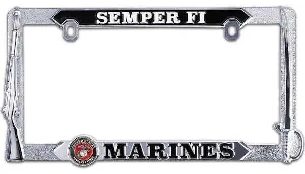 U.S. Marines Semper Fi 3D License Plate