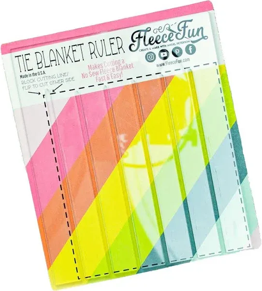 Fleece Tie Blanket Ruler Template for DIY No Sew Blankets and Blanket Making