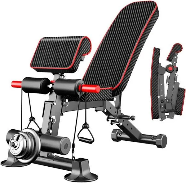 K KiNGKANG Adjustable Foldable Incline Decline Weight Bench