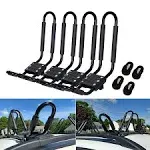 2 Pairs Kayak Roof Rack Carrier Boat Ski Surf Roof Mount Car Truck J Cross Bar