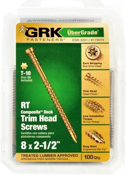 #8 X 2-1/2 In. Star Drive Composite Trim Head Screw (100-Per Pack)