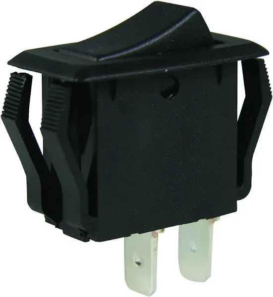 Gardner Bender GSW-41 Electrical Appliance Rocker Switch, SPST, ON-OFF, 16 A/125V AC, Spade Terminal , Black