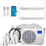 MRCOOL DIY 4th Generation Mini Split 27K BTU 2 Zone Ductless Air Conditioner with Heat Pump and 25 ft Install Kit - DIYM227HPW01C07