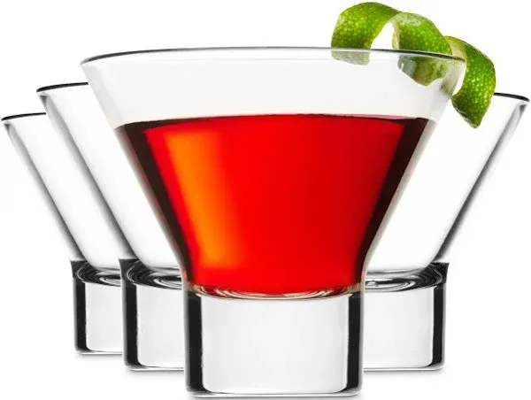 GodingerMartini Glasses - Set of 4, 8oz Dessert Cups, Italian Made Cocktail Glasses